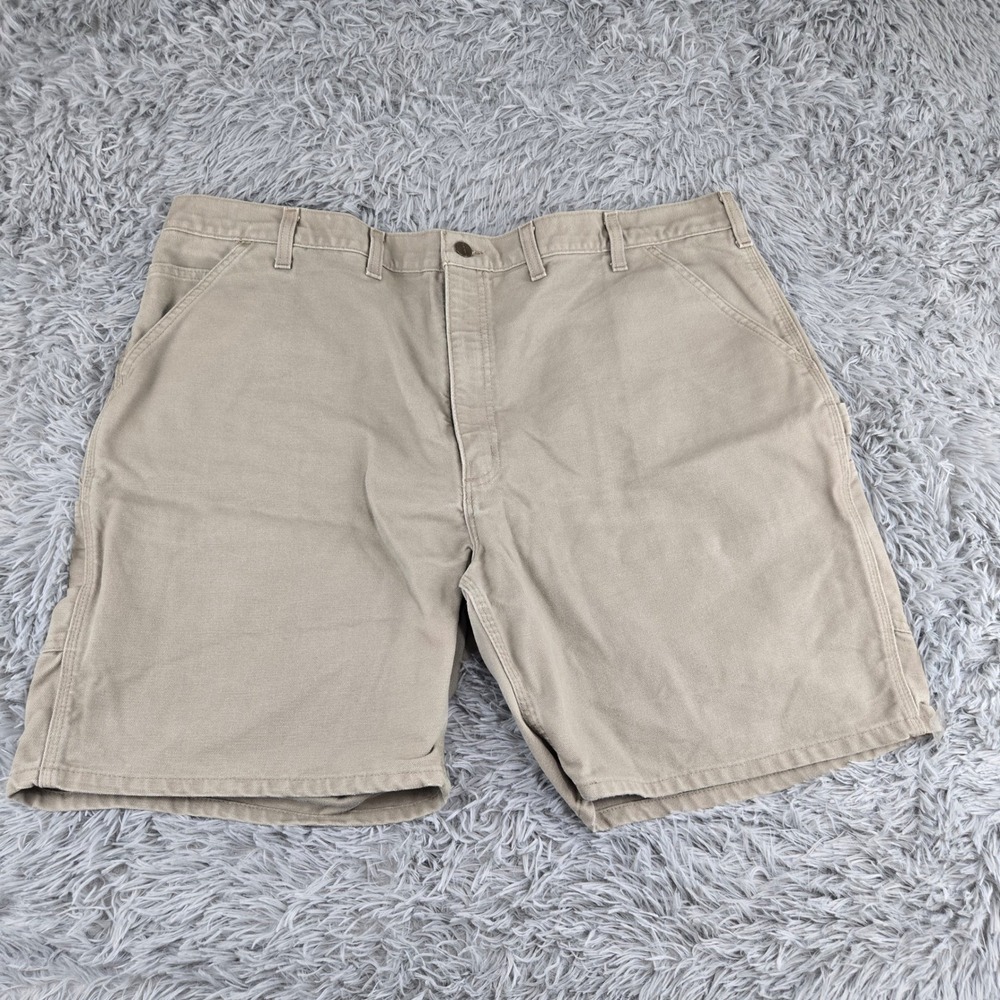 Carhartt B25DES Utility Carpenter Shorts Mens 44 Tan Excellent Original Fit - Picture 2 of 6